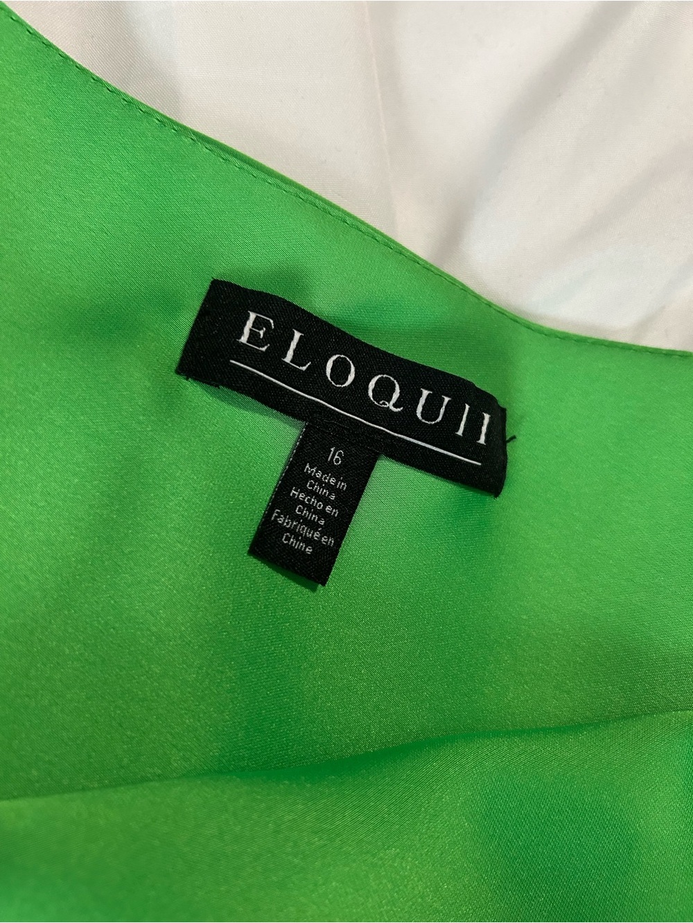 Eloquii One-Shoulder Emerald Green Satin Dress - Picture 3 of 4